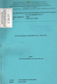 Image of Penyelidikan Seismik Di G. Merapi