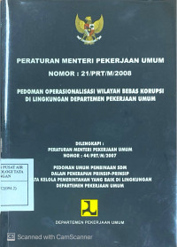 Image of Peraturan Menteri Pekerjaan Umum Nomor : 21/PRT/2008