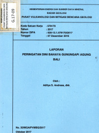 Image of Peringatan Dini Bahaya Gunungapi Agung, Bali