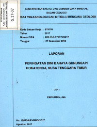Image of Peringatan Dini Bahaya Gunungapi Rokatenda, Nusa Tenggara Timur
