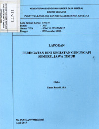 Image of Peringatan Dini Kegiatan Gunungapi Semeru, Jawa Timur.
