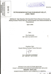 Image of Petrogenesis batuan Gunungapi Kelud, Jawa Timur. (makalah).