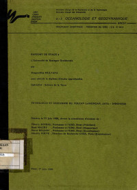 Petrologie et Geochimie Du Volcan Lamongan, Java-Indonesie