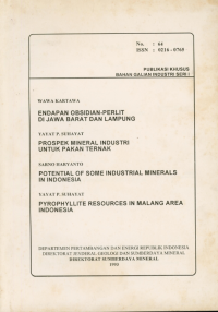 Publikasi khusus bahan galian industri seri I