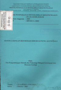 Image of Sistem Jaringan Deformasi EDM di G. Agung - Bali