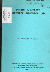 Image of Status Gunung Merapi November-Desember 1981