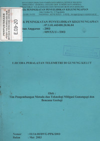 Image of Ujicoba peralatan telemetri di gunung kelut