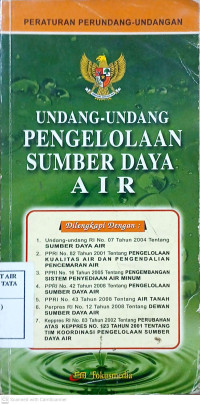 Image of Undang-Undang Pengelolaan Sumber Daya Air