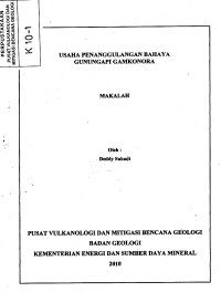 Image of Usaha Penanggulangan Bahaya Gunungapi Gamkonara