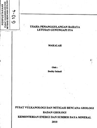 Image of Usaha Penanggulangan Bahaya Letusan G. Api Iya