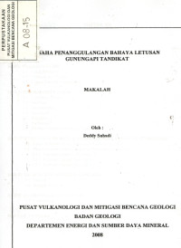 Image of Usaha Penanggulangan Bahaya Letusan G. Api Tandikat