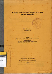 Volatile Contents in The Magma of Merapi Volcano, Indonesia